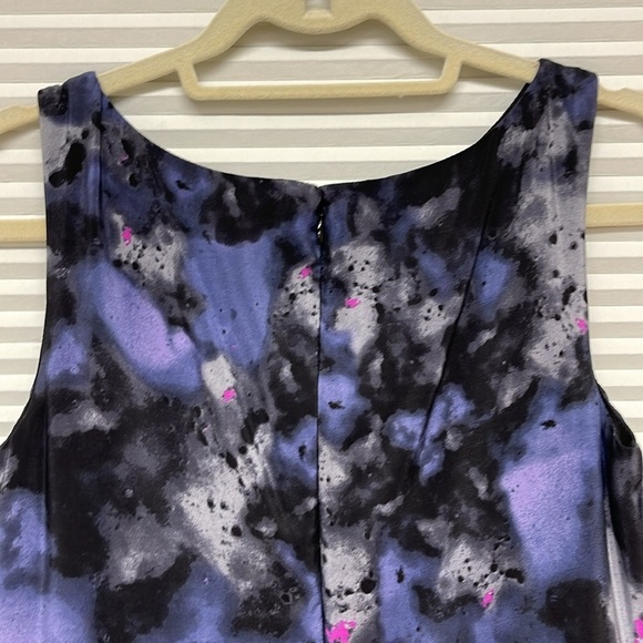 Suzi Chin for Maggy Boutique Watercolor Drop Waist Silk Shift Dress - Picture 7 of 9